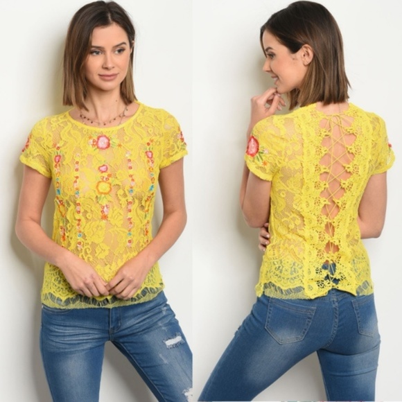 yellow festival top